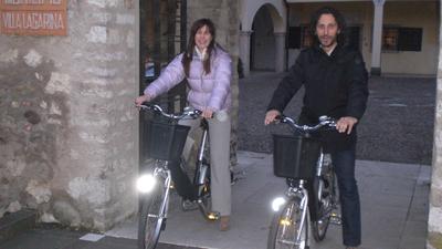 Sindaco e Vicesindaco in bicicletta Sindaco e Vicesindaco in bicicletta