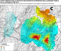 Carta tematica della criticità per intensità dipresenza Carta tematica della criticità per intensità dipresenza