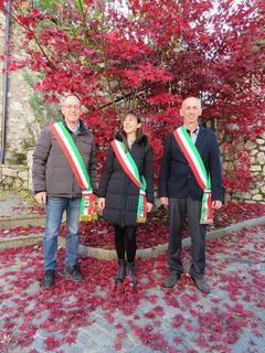 I tre sindaci delle amministrazioni coinvolte I tre sindaci delle amministrazioni coinvolte
