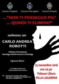 Venerdì 25 novembre Conferenza a Villa Venerdì 25 novembre Conferenza a Villa